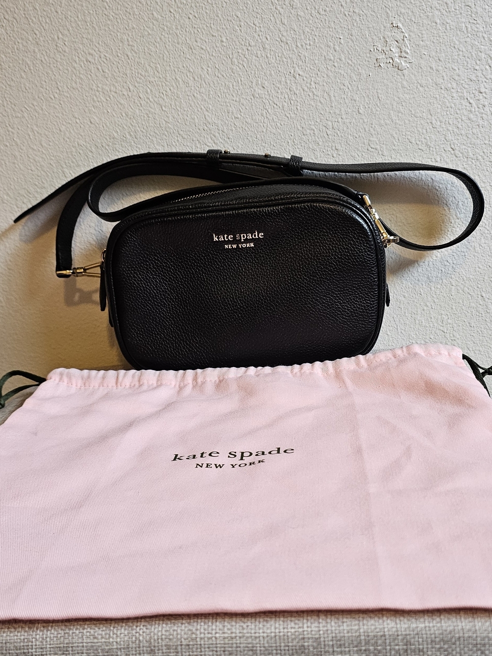 kate spade New York Pebbled Leather Black Crossbody Bag
